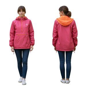 Juan Valdez Colombia Pink Orange Hooded Windbreaker M